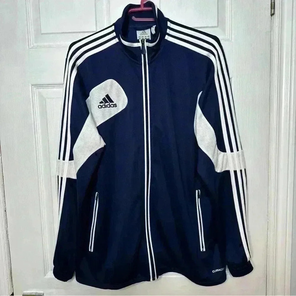 adidas Other - Adidas Condivo Full Zip Training  Jacket Joseph Blue & White Size Large
